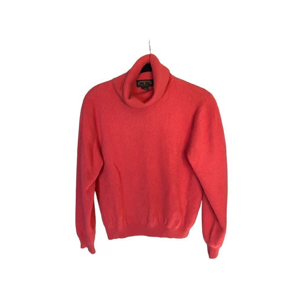 Charter club women’s 100% cashmere, long sleeve turtleneck sweater size P
